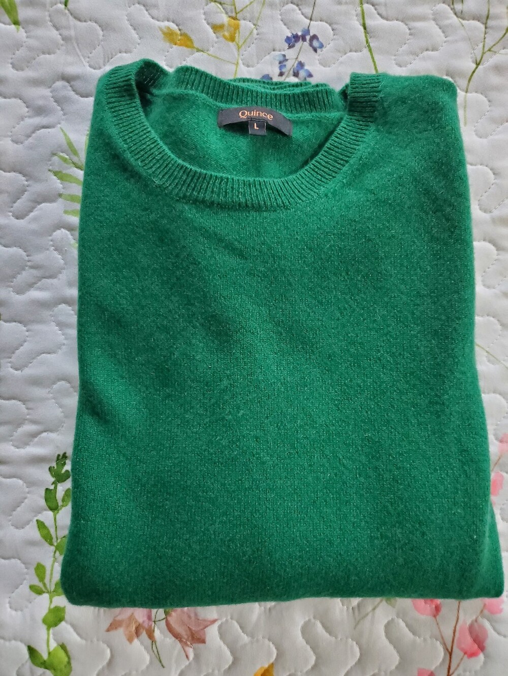 Quince Women's Cashmere Emerald Green Sweater Size L